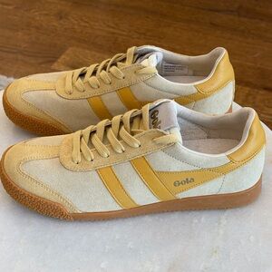 Gola Elan Transparent Yellow/Calendula Suede/Leather Sneakers Women’s Sz 8